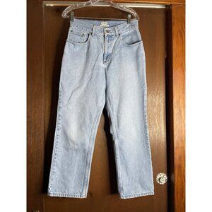 LL Bean Womens Jeans Size 8 Petite light Blue Wash Original Fit